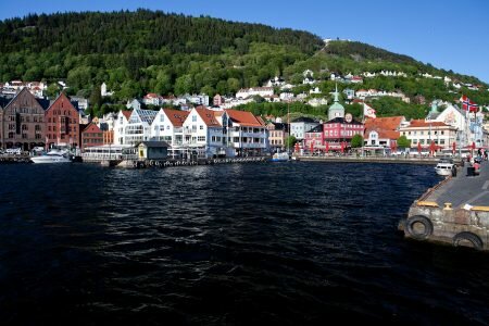 Bergen Harbour a beautiful day